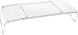 Stainsless Steel Campings Stove Grills Rack Folding Campfires Grills Light Weights Campings Grills Rack Grills Stove Stand