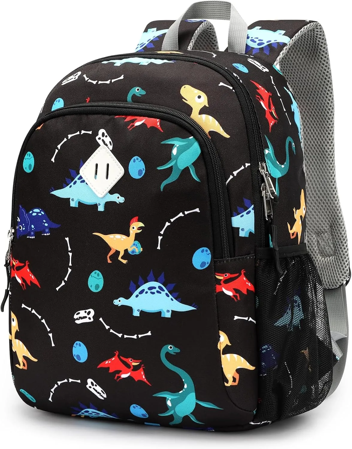 STEAMEDBUN Toddler Backpack for Boys 2-4: Kids Backpack for Boys - Preschool Kindergarten Backpack - Small Backpack for Kids 3-8 Black Dinosaur Backpack
