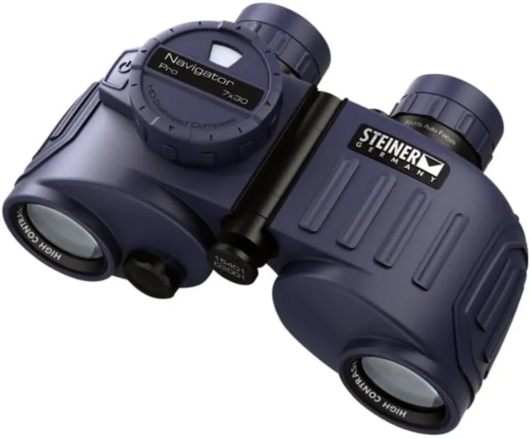 Steiner 7x30 Navigator Marine Binoculars with Open Bridge Design and Sports Auto-Focus, with Compass
