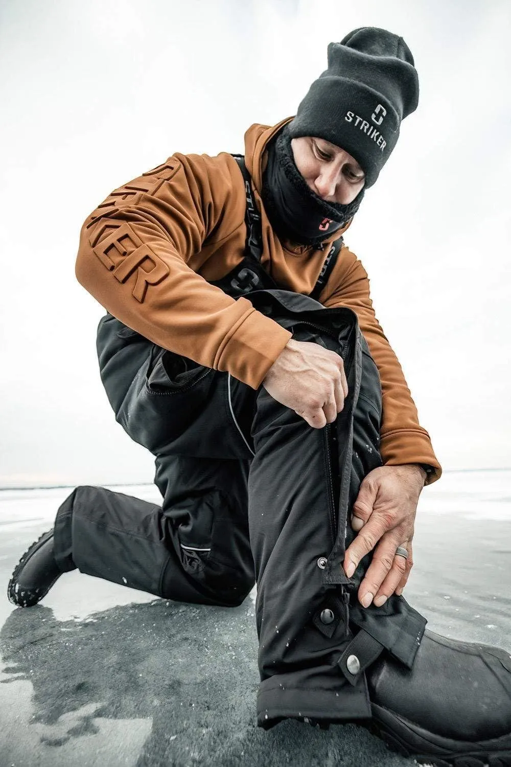 Striker Men’s Climate Insulated, Waterproof Ice Fishing Bib with Sureflote Flotation Technology