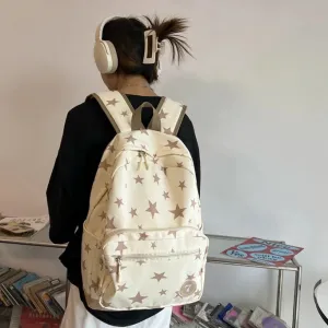 Stylish Printed Pentagram School Bag - Large Capacity Backpack