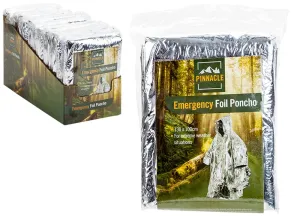 Summit Pinnacle 1.3*1.0M Emergency Foil Poncho In Cdu - 1 Unit