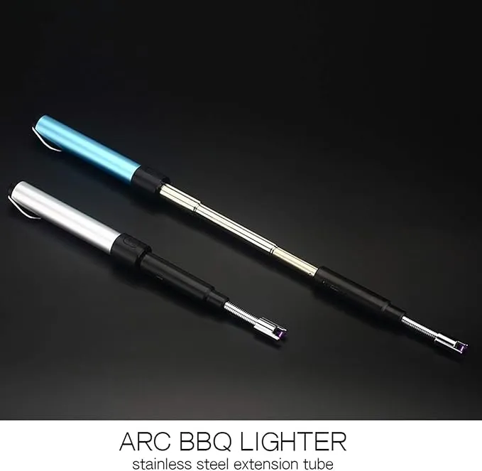 Summoner Telescopic Candle Arc Lighter Electric Rechargeable USB Plasma Lighter Perfect Fire Starter Lighter for BBQs Home Kitchen Outdoor Camping Hiking Cooking Fireworks