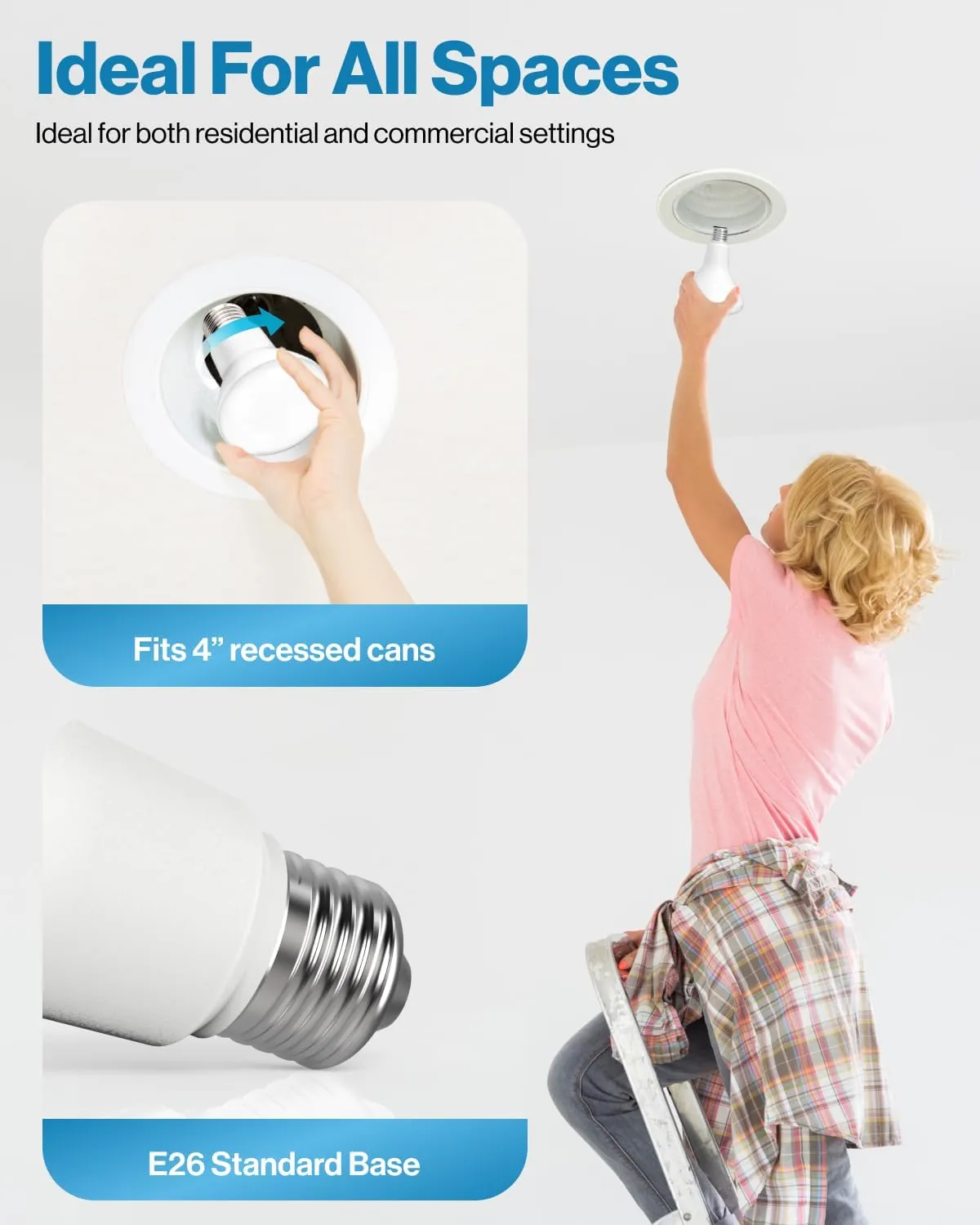 Sunco 10 Pack BR20 LED Bulb Dimmable, Small Recessed Lighting Bulbs, R20 Mini Flood Light Indoor, 550 LM, 7W (50W Equivalent), 2700K Soft White, E26 Base, Can Light for Home, Kitchen, Bedroom UL.