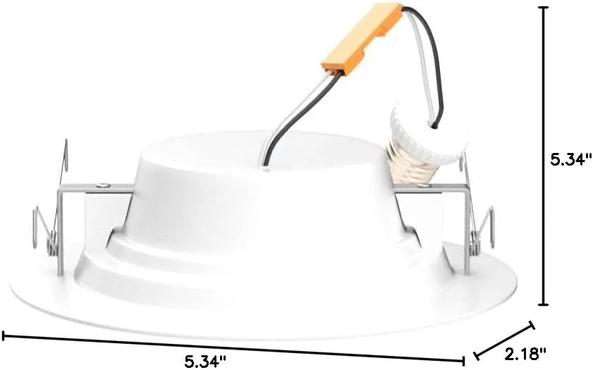 Sunco Retrofit LED Recessed Lighting 6 Inch, Downlight Can Lights for Ceiling, Baffle Trim, 965 LM, 13W (120W Equivalent), 5000K Daylight, Dimmable, Damp Rated UL 4 Pack.