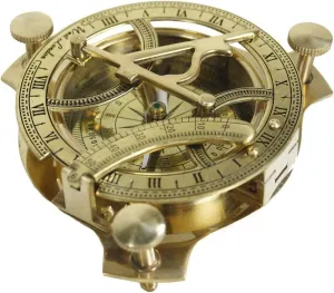 Sundial Compass-Brass Metal Compass Sundial (Size- 3 Inch)