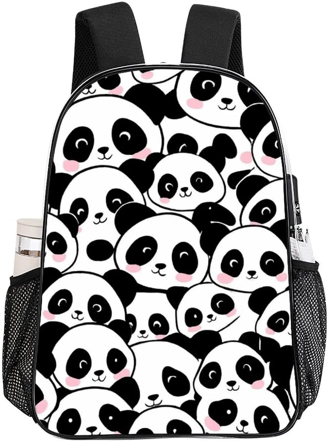 Supdreamc Transparent Daypack Backpack for Climbing Outdoors Running - Big Capacity Multipurpose Anti-Theft Bookbag, Cute Cartoon Pandas Travel Hiking & Camping Rucksack