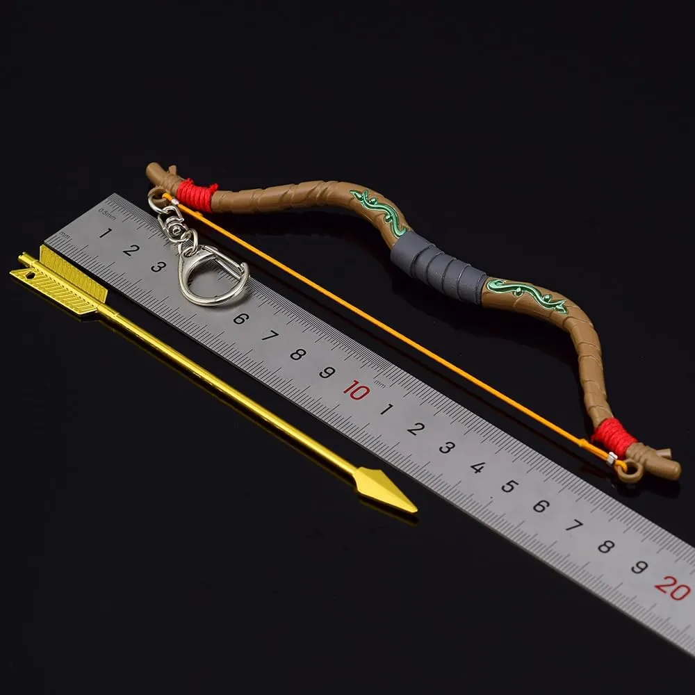 Superbuybox Link Martial Arts Sword Spear Arrow Bow Shield Action Figure Game Collection Desk Room Decoration Backpack Pendant Gift (Link Wooden Bow and Arrows)