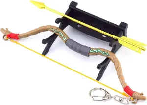 Superbuybox Link Martial Arts Sword Spear Arrow Bow Shield Action Figure Game Collection Desk Room Decoration Backpack Pendant Gift (Link Wooden Bow and Arrows)