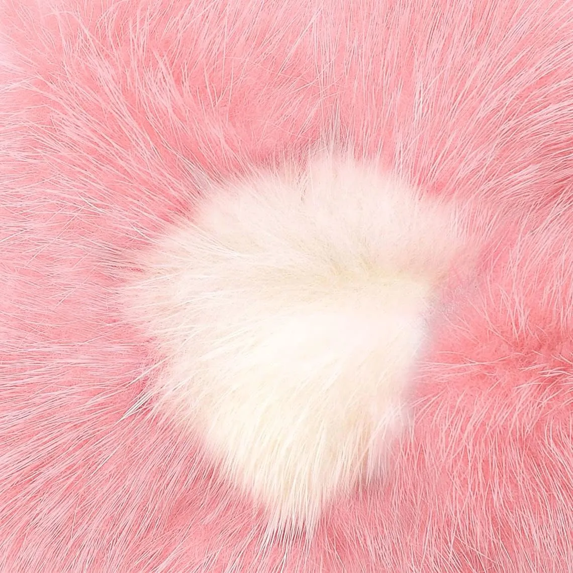 surell - Genuine Mink Fur Pom Flower Keychain - Bag Beach Daisy Purse Charm - Floral Pocketbook Accessory