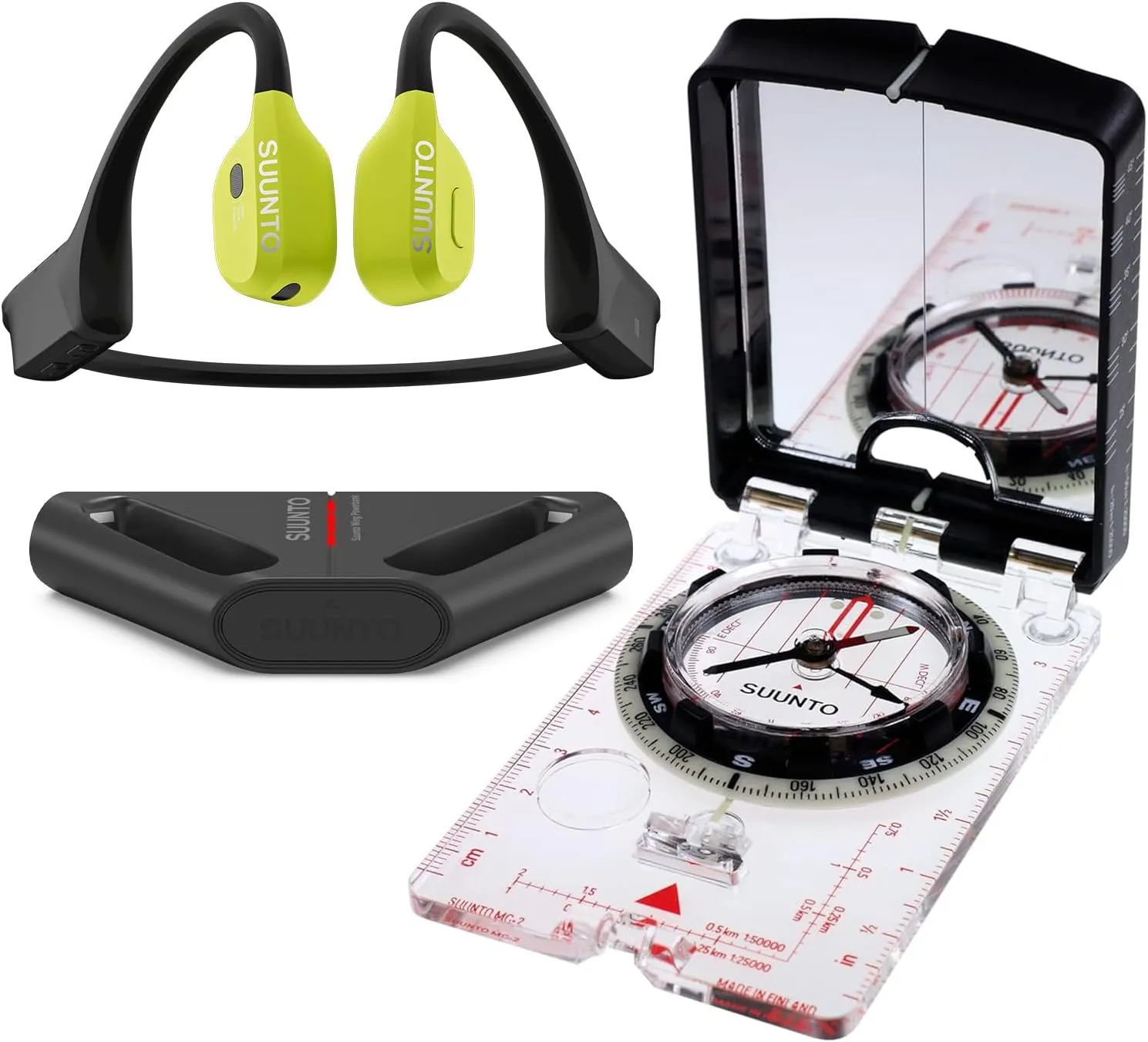 SUUNTO MC-2 USGS UTM NH Compass, SUUNTO Wing Bone Conduction Headphone Lime