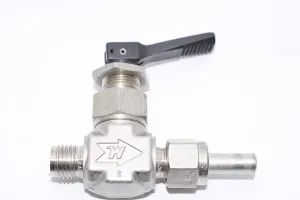 Swagelok SS-1GS4 Stainless Steel Toggle Valve, 1/4" Tube Fitting, 0