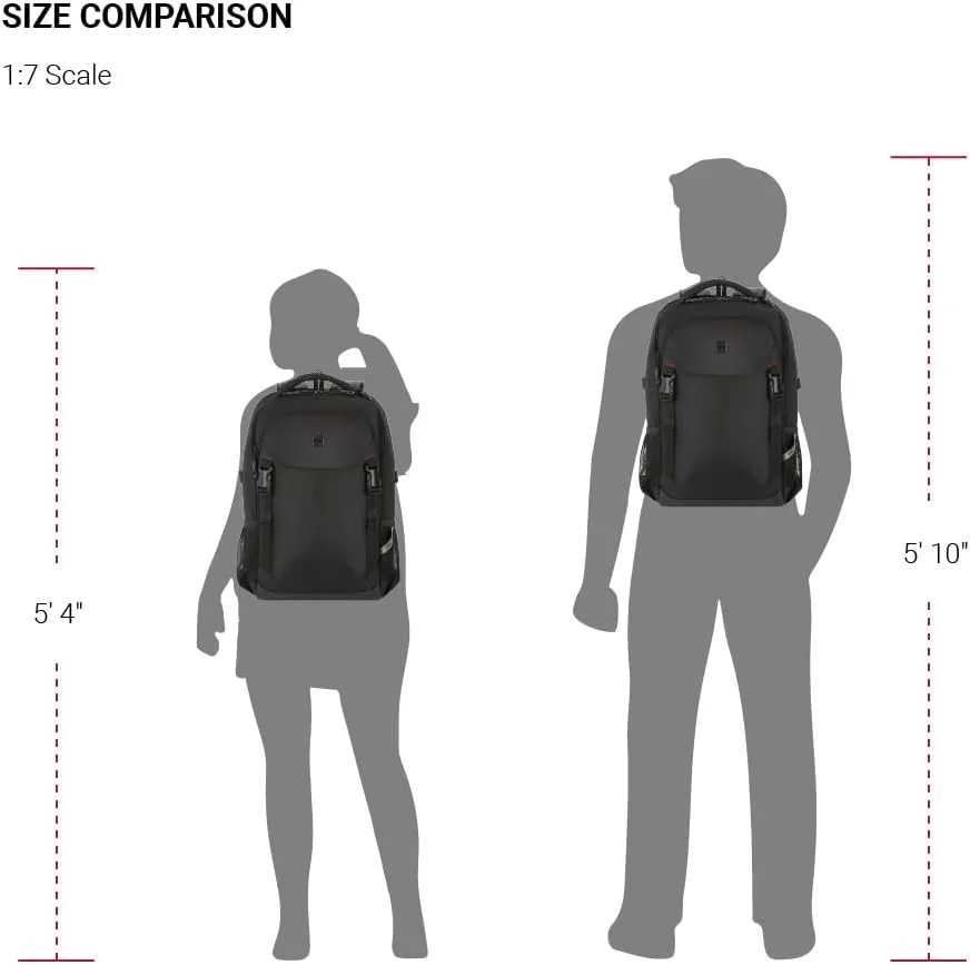 SwissGear Civic Pro Laptop Backpack, Black, 18”x13.25”x7”