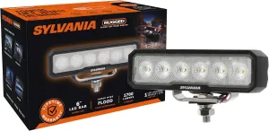 SYLVANIA Rugged 6 Inch Flood LED Light Bar - LIFETIME Limited Warranty - Floodlight 1700 Raw Lumens - Off Road Driving Work Light - For Truck, Boat, Tractor, ATV, UTV, SUV, 4x4 (1 PC)