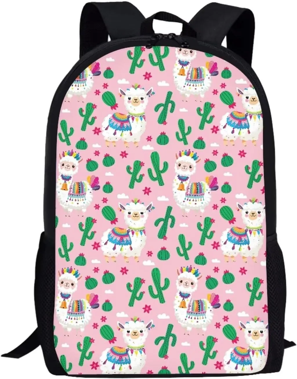 SYtrade Alpaca Cactus Pink Backpack for School Girls Travel Backpack Laptop Boys Toddler Bookbag