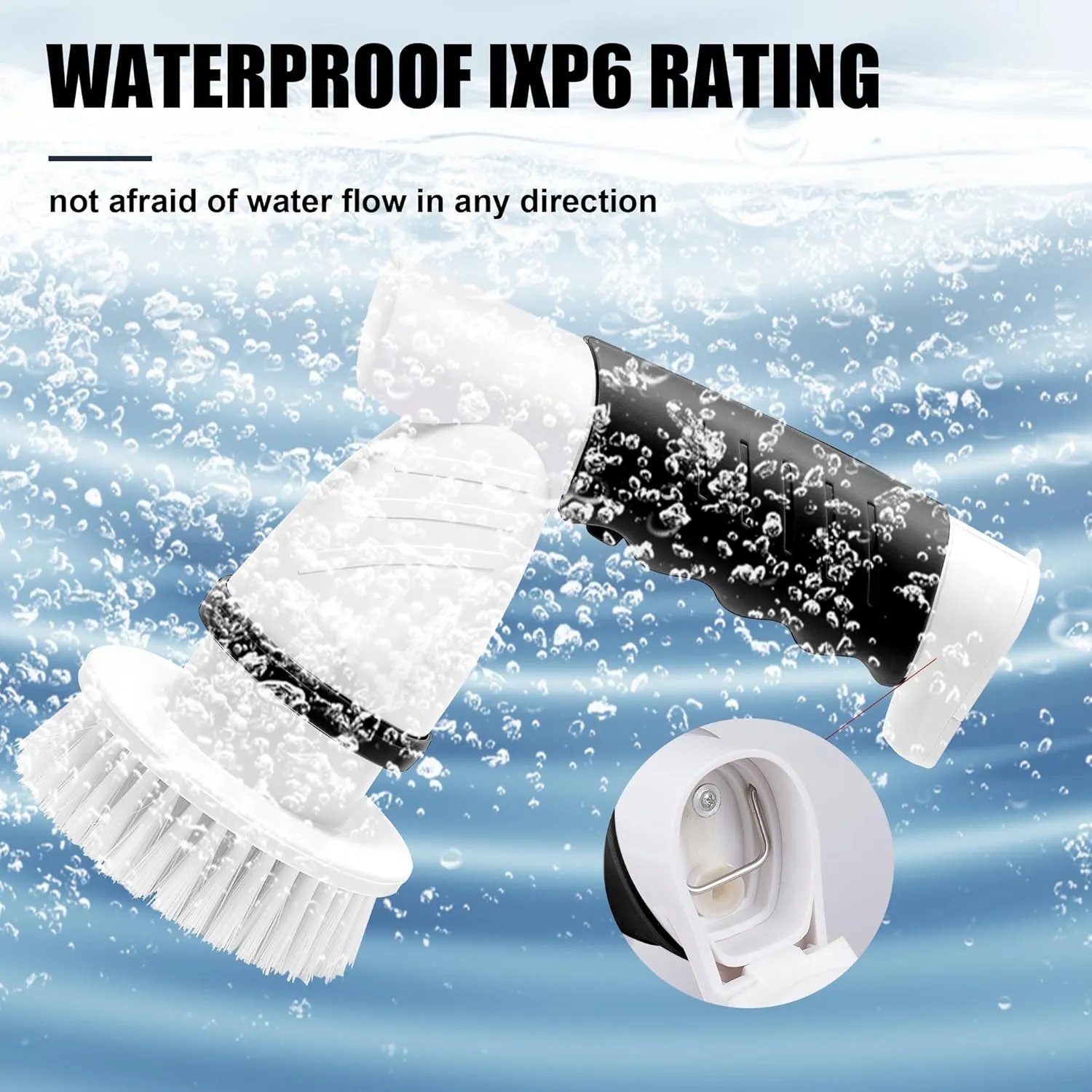 SZFIXEZ Electric Spin Scrubber, Cordless Electric Cleaning Brush for Bathroom Electric Spin Cleaner with 4 Replaceable Shower Cleaning Brush Heads for Wall, Stove, Tile, Bathtub, Toilet, Window DST-01
