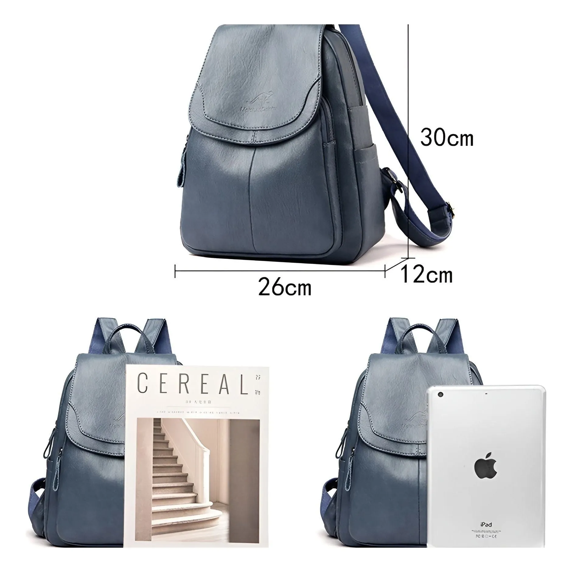 Taavita Fashion Bag - Vintage Leather Book Bag with RFID Blocking for Women