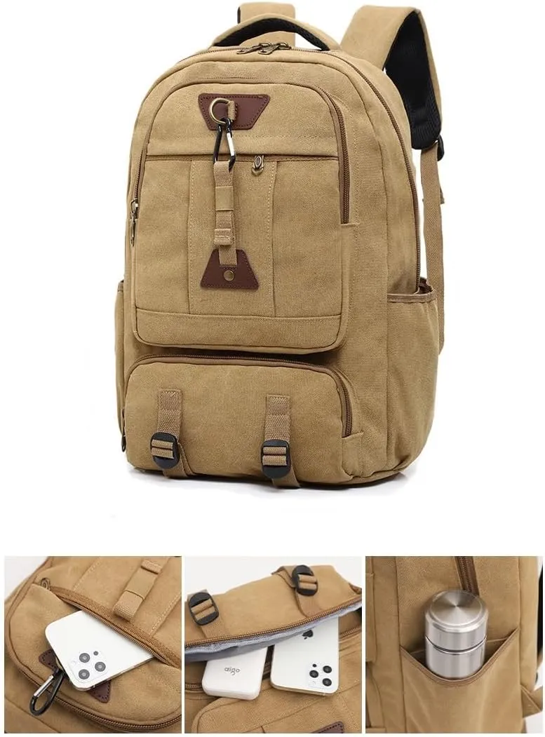 Tactical Backpack Military Molle Hiking 20-35L men's outdoor travel bag duffle bag khaki