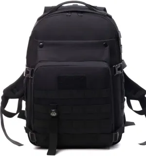 Tactical Backpack Military Molle Hiking 20-35L Tactical Outdoor Camouflage Bag Mountaineering Wild Camping Black