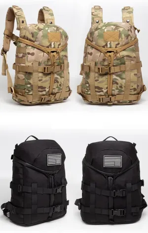 Tactical Backpack Military Molle Hiking 20L Travel Outdoor Army Camo Trekking Bag Mountaineering Black