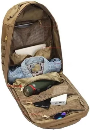 Tactical Backpack Military Molle Hiking 36-55L camouflage outdoor sports mountaineering khaki