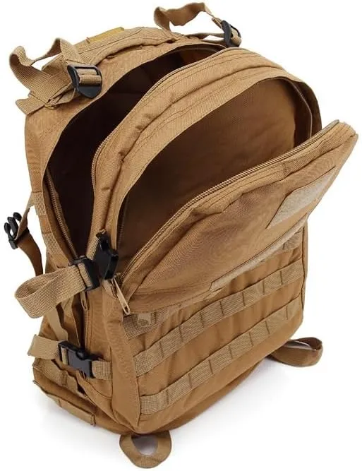 Tactical Backpack Military Molle Hiking 36-55L Camouflage outdoor sports with black stripes