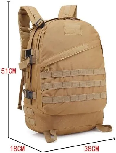 Tactical Backpack Military Molle Hiking 36-55L Camouflage outdoor sports with black stripes
