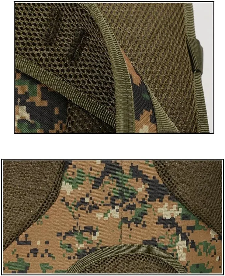 Tactical Backpack Military Molle Hiking 36-55L Tactical Bag Outdoor Camouflage Mountaineering Bag Army Green
