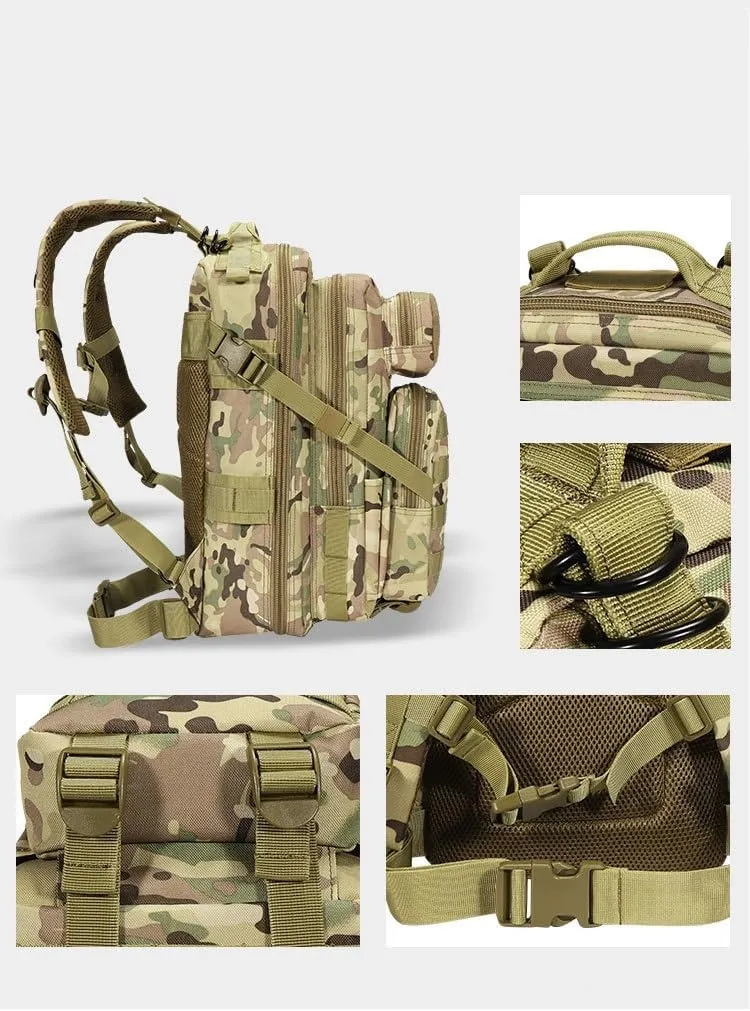 Tactical Backpack Military Molle Hiking Tactical camouflage khaki
