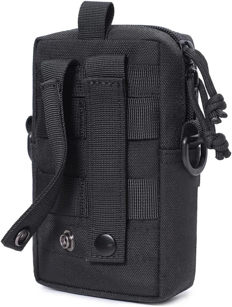 Tactical EDC Pouch, Molle Utility Pouches Gadget Organizer Phone Holder with Water Bottle Holder