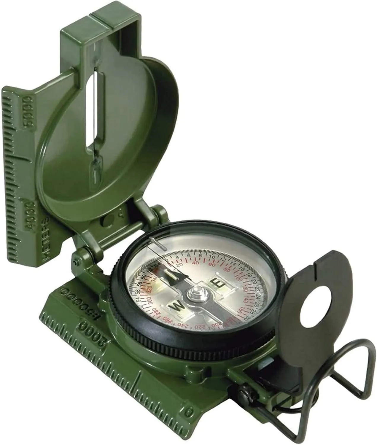 Tactical Military Compass - Shockproof, Waterproof & Sandproof with Phosphorescent Glow for Navigation, Survival, Hiking & Orienteering - US Military Grade Handheld Compass for Outdoor Adventures