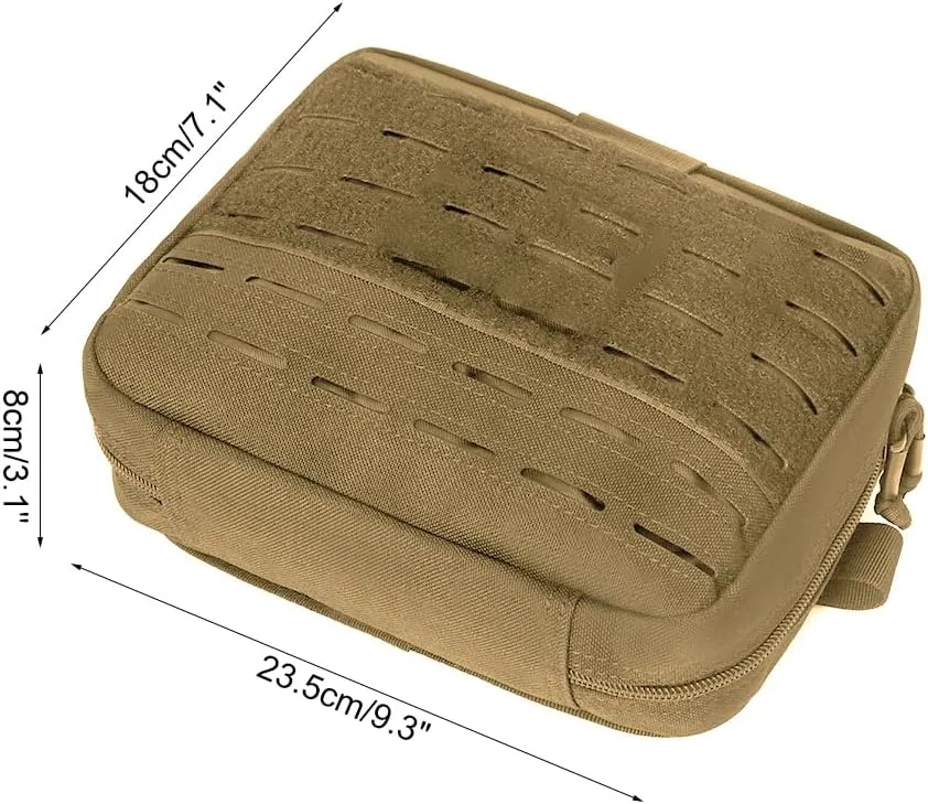 Tactical Molle Pouch, 1000D Nylon Waterproof Utility Gadget Pouches Quickly Disassemble Carrying Bag for Hiking Camping Fishing