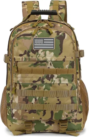Tactical School Backpack for Boys Men, Military Army Bookbag for Kids Teens Adults Camping Travel Outdoor Hiking (CP Camo)