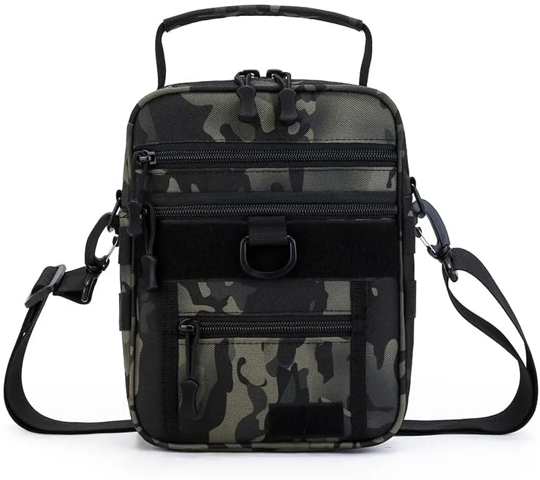 Tactical Shoulder Bag Outdoor Sling Backpack Military Sport Concealed Carry for Range Travel Hiking(Yellow) (Black)
