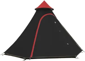 Teepee Waterproof Double Layers Outdoor Tent Thickened Camping Family Tent Pyramids Indian Tent with Fixed Groundsheet Suitable for Wild Camping and Hunting (Brown) (Black)