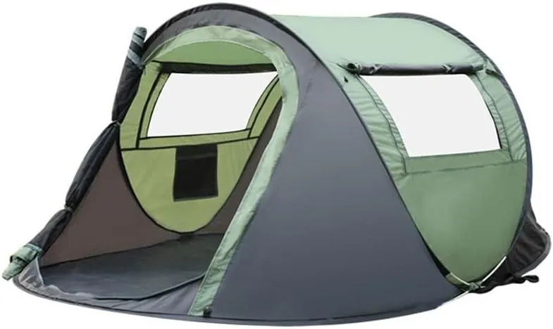 TEidea Pop Up Tents for Camping 4 Person Waterproof 2 Doors-Instant Family Tents for Camping, Hiking & Traveling(Color:B)