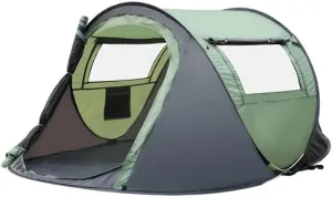 TEidea Pop Up Tents for Camping 4 Person Waterproof 2 Doors-Instant Family Tents for Camping, Hiking & Traveling(Color:B)