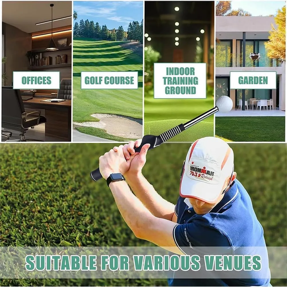 Telescopic Club,Retractable Golf Swing Training Aid, 2025 Upgrade Telescopic Golf Club with Swing Sound Prompt, Non-Slip Rubber Grip with Bump Corrective Design, for Home/Range Practice