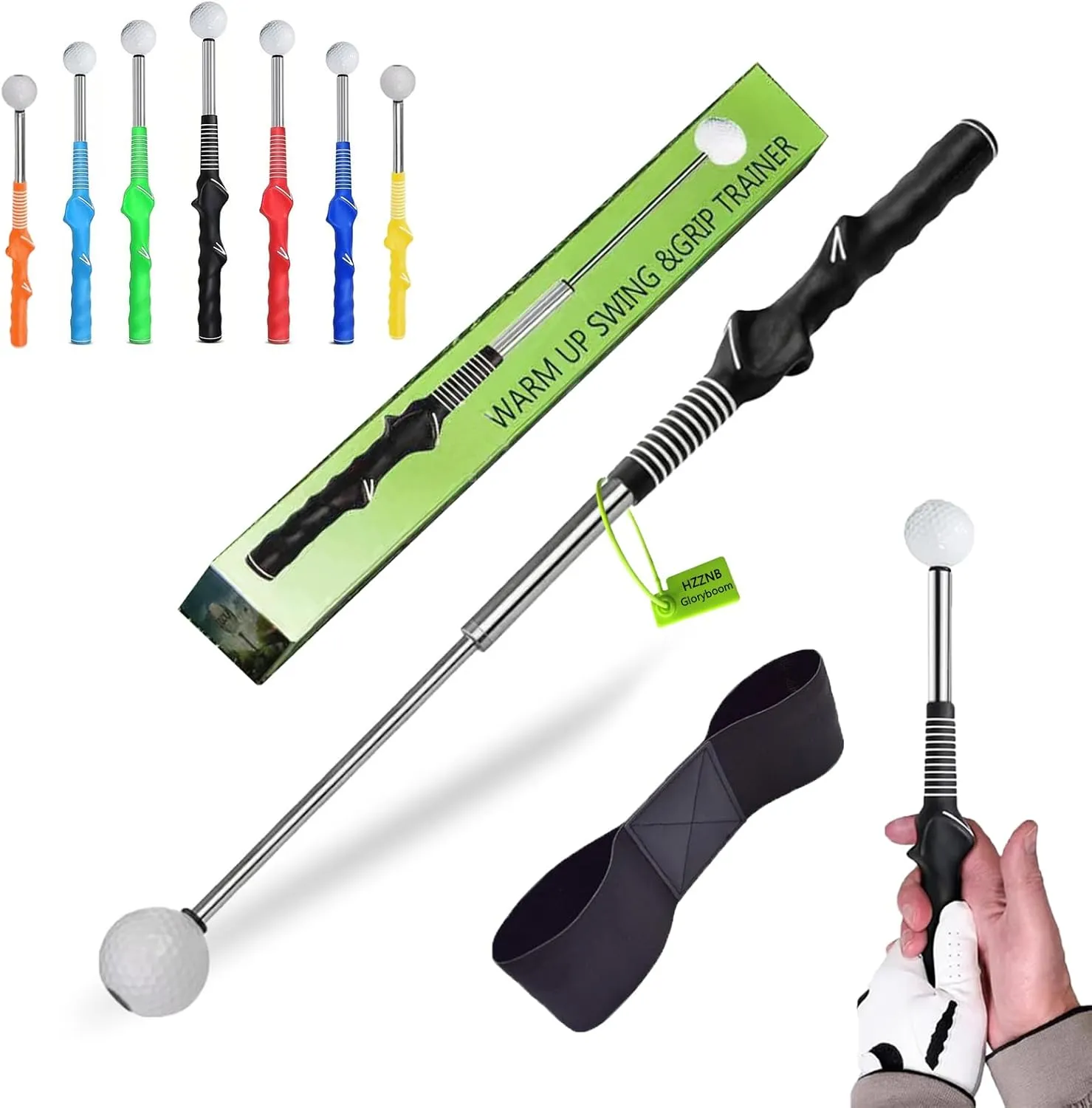 Telescopic Club,Retractable Golf Swing Training Aid, 2025 Upgrade Telescopic Golf Club with Swing Sound Prompt, Non-Slip Rubber Grip with Bump Corrective Design, for Home/Range Practice