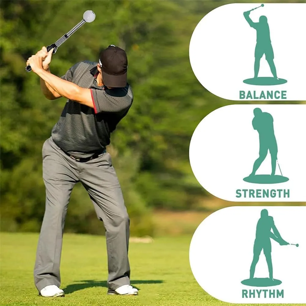 Telescopic Club,Retractable Golf Swing Training Aid, 2025 Upgrade Telescopic Golf Club with Swing Sound Prompt, Non-Slip Rubber Grip with Bump Corrective Design, for Home/Range Practice