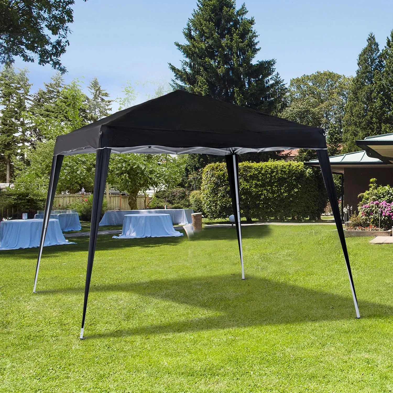 Tent Leg 2.5 With Adjustable Black Secure transactions Base/ Slant Instant Event Garden, X Special offer Bag, Pop Shelter Gazebo M Carry For 3 Patio, Up Height 2.5 Outsunny Party 3 Top