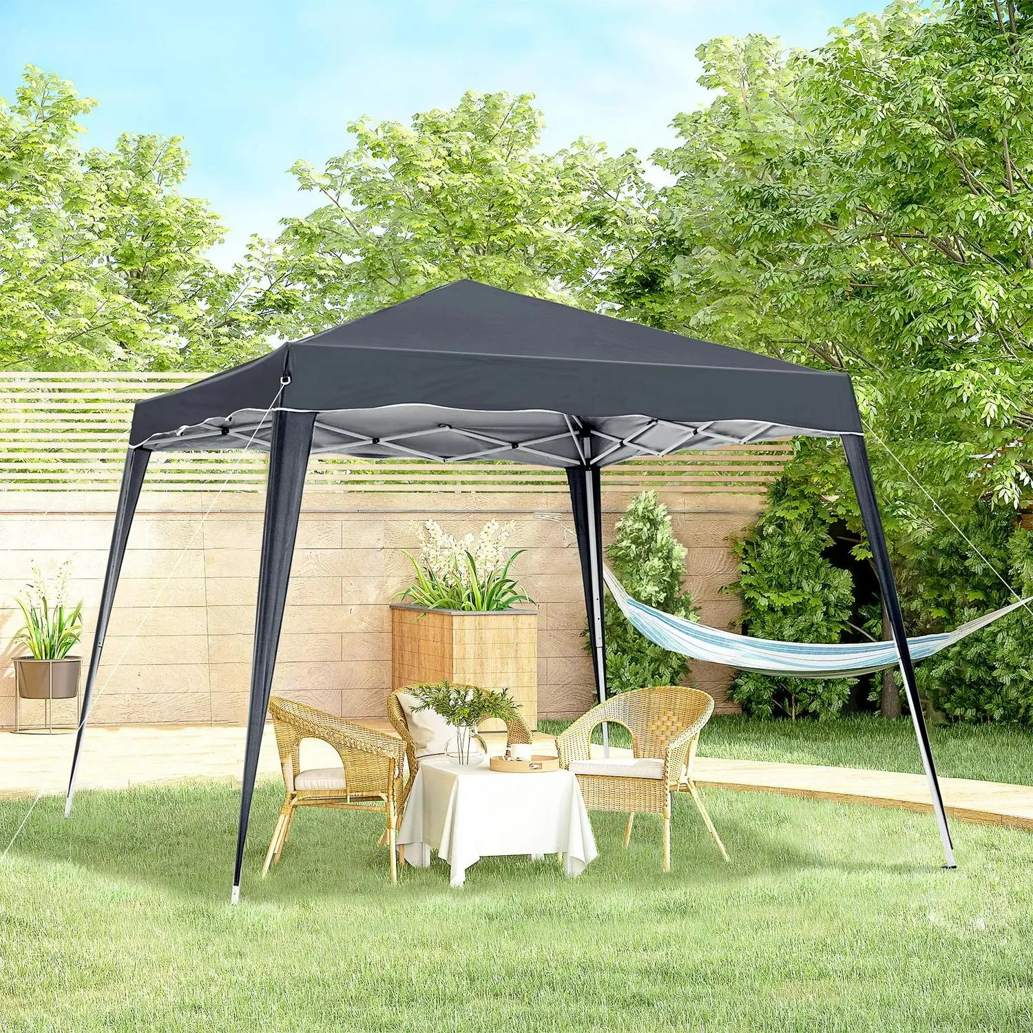 Tent Leg 2.5 With Adjustable Black Secure transactions Base/ Slant Instant Event Garden, X Special offer Bag, Pop Shelter Gazebo M Carry For 3 Patio, Up Height 2.5 Outsunny Party 3 Top