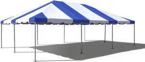TentandTable 20' x 30' West Coast Frame Canopy Tent, Blue/White, Indoor/Outdoor, 50-120 Person, For Parties and Vendor Events, Heavy Duty, Waterproof Vinyl Canopy Tents for Commercial, Residential Use