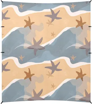 Tents Beach Tent with Sand Anchor, Beach Starfish Sea Summer Ocean Portable Canopy Sunshade - 9' x 10' - Sandbags & Reinforced Corners & Stability Poles Sun Shelter Outdoor Camping