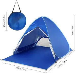 Tents for Camping Automatic Tent UV Protection Outdoor Camping Tent Instant Pop Up Beach Tent Lightweight Sun Shelter Tents Cabana Awning (Color : Deep Blue)