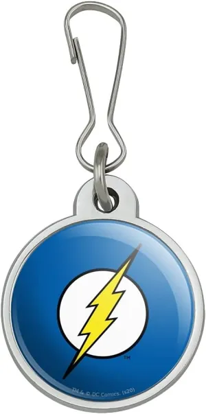 The Flash Lightning Bolt Logo Jacket Handbag Purse Luggage Backpack Zipper Pull Charm
