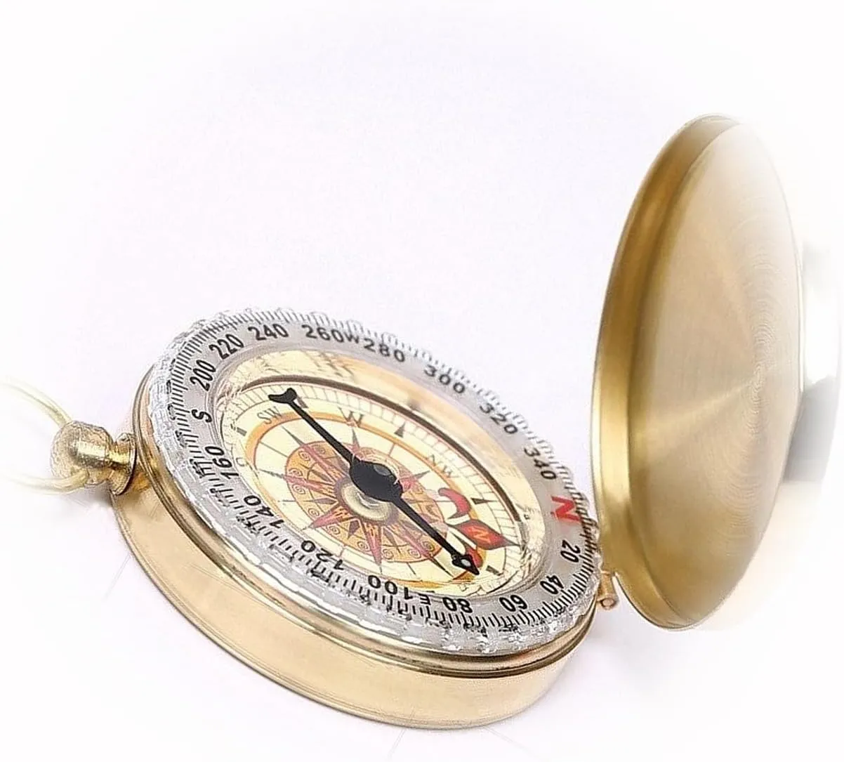 The New Nautical Compass Pendant Working Gold Glow in The Dark Steampunk Large 70Mm Ideal for Creating Unique Accessories and Decorations TANI1A03452