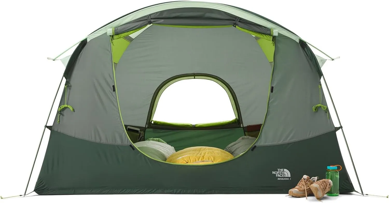 THE NORTH FACE Tents Sequoia 4 Tent | Four-Person Waterproof Camping Tent, Spacious & Easy to Set Up, Front & Back Zipper Doors, Side Windows