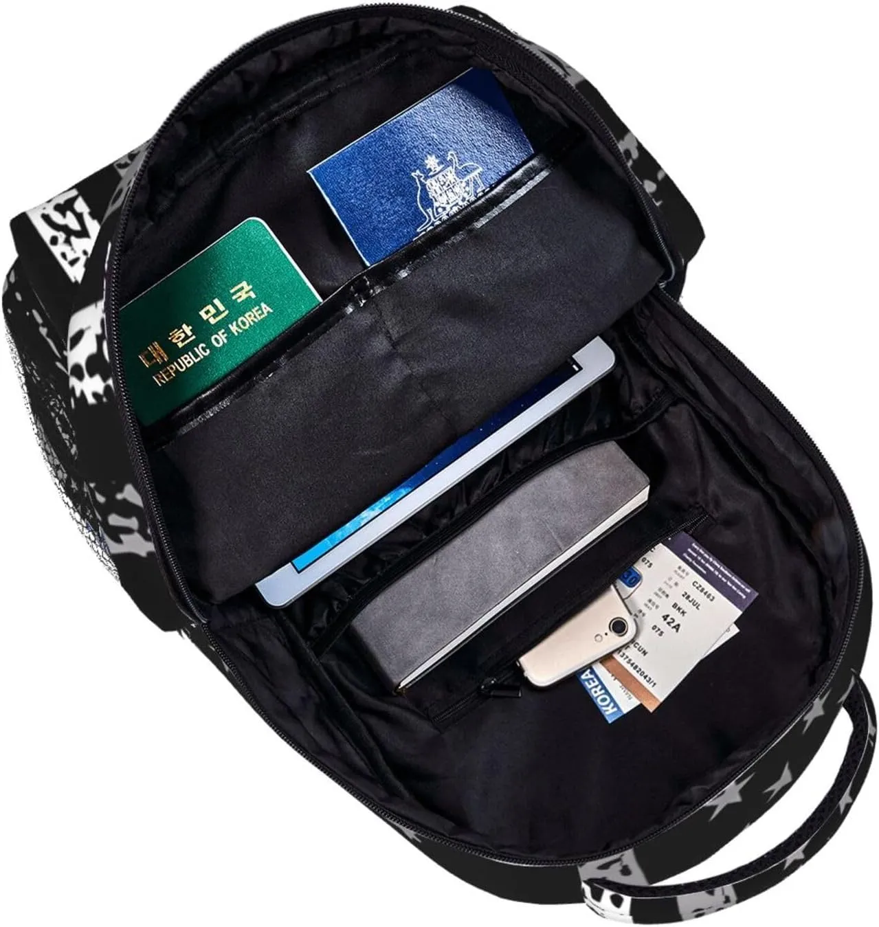 Thin White Line EMS EMT Paramedic American Flag Backpack Casual Laptop Backpack Double Shoulder Bag Lightweight Backpack For Women Men Travel