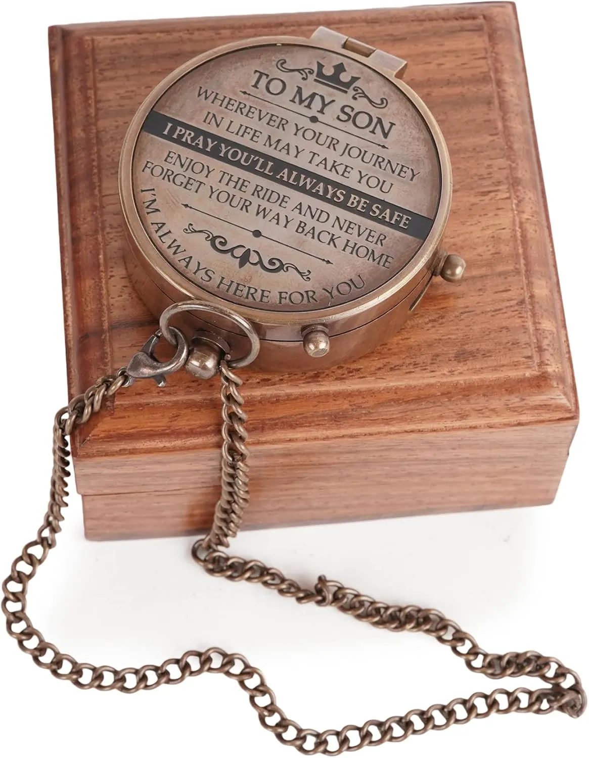 to My Son Compass Gift from Mom Dad | 2" - Dad to Son Gifts, Mom to Son Gifts for Teenage Son's Graduation, Christmas Birthday Baptism Confirmation Communion Gifts